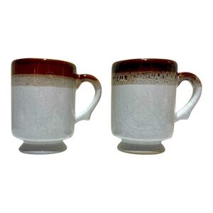 Vintage 1970’s Pedestal Coffee Mug Set (2)